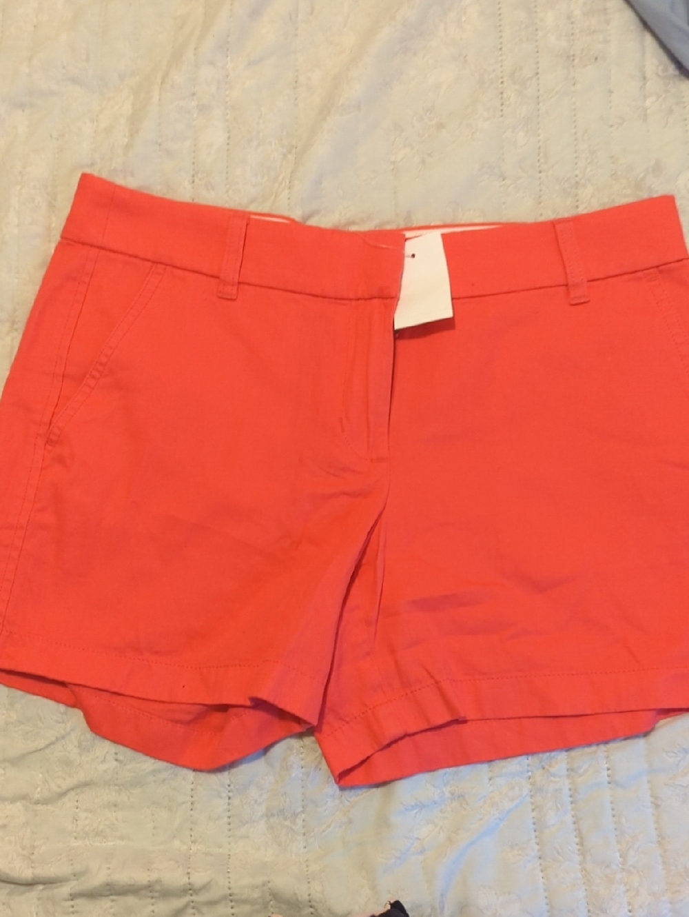 J. Crew Coral Pink Cotton Jean Shorts